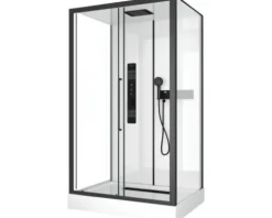 Komplettdusche Aurlane Urban 2 115 x 90 x 215 cm schwarz
