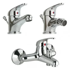 Komplettset Badarmaturen Waschtisch + Bidet + Badewanne | Enter
