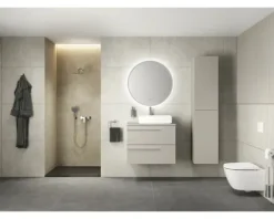 LAUFEN Waschtischplatte LIDA 80,6 x 46 x 1,5 cm Kompaktmarmor Fume matt