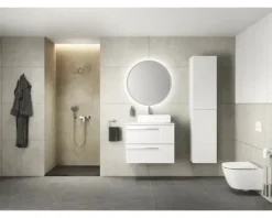 LAUFEN Waschtischplatte LIDA 80,6 x 46 x 1,5 cm Kompaktmarmor weiß matt