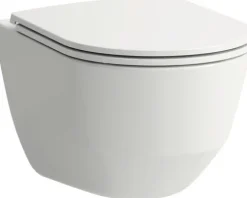 LAUFEN Wand-WC Set Pro Compact Tiefspüler ohne Spülrand kurz weiß glänzend mit WC-Sitz