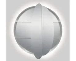 LED Spiegelschrank DSK Silver Ring Ø 60 cm silber IP 24