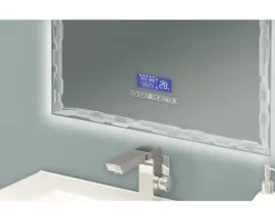 LED Badspiegel Multimedia mit Touch Bluetooth Antifog und FM Radio inkl. Spiegelheizung und Lautsprecher 50x90 cm