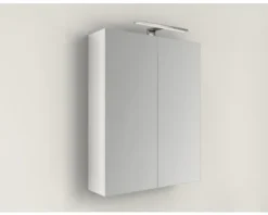 LED Spiegelschrank Brento 60x60 cm weiss IP 44 (fremdkörper- und spritzwassergeschützt)