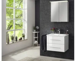 LED-Spiegelschrank Fackelmann b.perfekt 60x69x15 cm 2-türig weiß