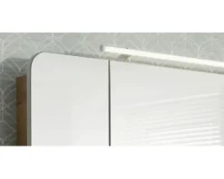 LED Spiegelschrank FACKELMANN Milano 90x78x15,5 cm Ast-Eiche 3 Türen