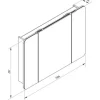 LED Spiegelschrank FACKELMANN Milano 110x78x15,5 cm weiß 3 Türen