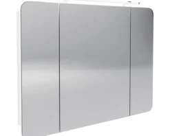 LED Spiegelschrank FACKELMANN Milano 110x78x15,5 cm weiß 3 Türen