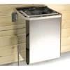 Massivholzsauna Weka Kemi Eck GT inkl. 7,5 kW Bio Ofen u.digitaler Steuerung mit graphitfarbeneer Ganzglastüre