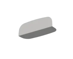 Metallablage Devo Oval BxHxT 30x9.1x9.1 cm grau
