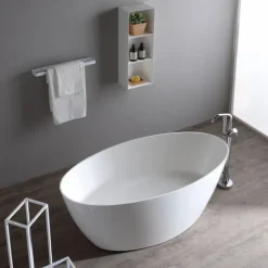 Moderne Badewanne aus Mineralguss freistehend | Serena
