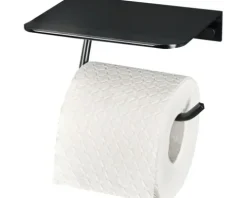 Papierrollenhalter mit Ablage HACEKA Redefine schwarz 2010548