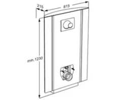Pressalit Montageelement SELECT TL2 für WC Bauhöhe 1,23 m höhenverstellbar mit Bodenablauf R8312112