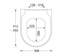 Pressalit WC-Sitz Design D 2.0 weiß Absenkautomatik 1152011-DK3999