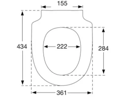 Pressalit WC-Sitz Silento weiß Absenkautomatik 1236011-DH9999