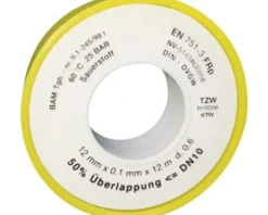 PTFE-Gewindedichtband 0,1mm stark x 12 mm x 12 m DVGW