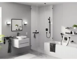 Punktablauf hansgrohe RainDrain Spot 150/150 edelstahl gebürstet rückseitig befliesbar 56112800