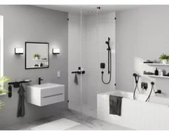 Punktablauf hansgrohe RainDrain Spot 150/150 edelstahl gebürstet rückseitig befliesbar 56112800