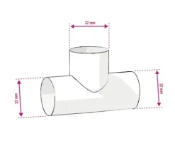 PVC T-Stück 32 mm