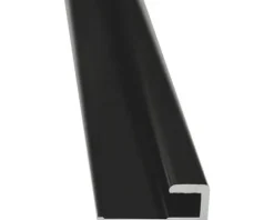 Rückwand Abschlussprofil für Decodesign gerade schwarz Länge 255 cm
