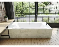 Rechteckbadewanne KALDEWEI ASYMMETRIC DUO 740 80 x 170 cm alpinweiß glänzend Antirutschbeschichtung 274034010001
