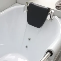 Rechteckige weiße Einbaubadewanne mit Whirlpool, Version rechts | Diletta