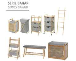Regal 2 Körbe Bahari Bambus/grau 62216100