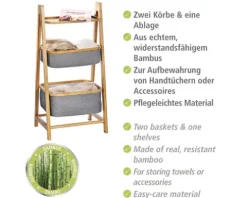 Regal 2 Körbe Bahari Bambus/grau 62216100