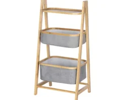 Regal 2 Körbe Bahari Bambus/grau 62216100