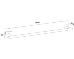REIKA Badetuchhalter SAGA 60 cm edelstahl gebürstet