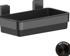 REIKA Duschkorb Ovaro magnetisch schwarz matt ohne Montageplatte