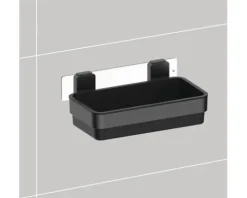 REIKA Duschkorb Ovaro magnetisch schwarz matt ohne Montageplatte