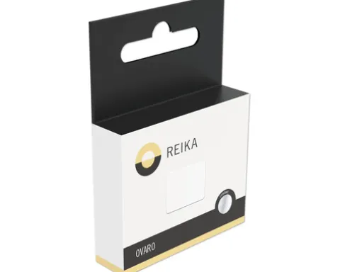 REIKA Montageplatte Ovaro für Magnetaccessoires 4x5 cm 2 Stück edelstahl poliert