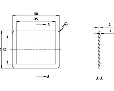 REIKA Montageplatte Ovaro für Magnetaccessoires 4x5 cm 2 Stück edelstahl poliert