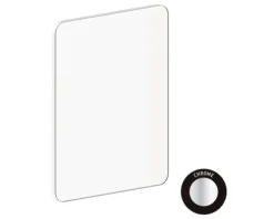 REIKA Montageplatte Ovaro für Magnetaccessoires 4x5 cm 2 Stück edelstahl poliert