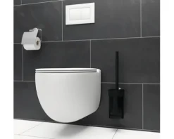 REIKA WC-Bürstengarnitur SAKU WC-Bürstenkopf aus Silikon schwarz matt