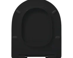 REIKA WC-Sitz MITO schwarz matt Scharniere schwarz matt mit Absenkautomatik und Quick&Clean für Jungborn Donella, Jungborn Two, Laufen Pro, Villeroy & Boch O.novo