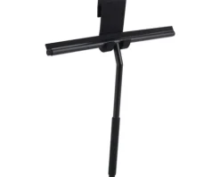 REIKA Duschabzieher TONE mattschwarz pulverbeschichtet inkl. Halter aus Silikon