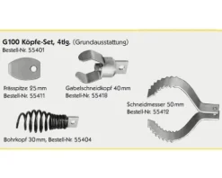 Rohrreinigungsmaschinen-Set G100 Set 3 51003