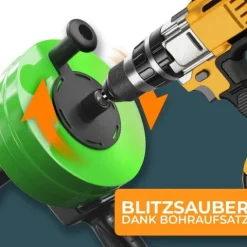 Rohrreinigungsspirale [7,5M] - mit Bohraufsatz - Ideale Abflussspirale für eine umweltfreundliche Rohrreinigung - Die stabile Rohrspirale für echte Heimwerker! (7,5M - 0,64CM)
