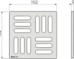 Rost 102×102 mm Edelstahl
