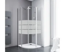 Runddusche Schulte Galaxy R550 90x90 cm Dekor Depoli Light Profilfarbe aluminium