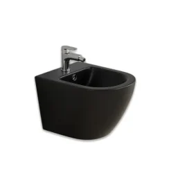 Rundes Hänge-Bidet in mattschwarzer Ausführung | Folk
