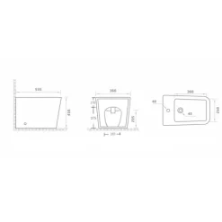 Sanitärkeramik- Bidet,glänzend weiß, bodenstehend | Rock