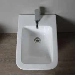 Sanitärkeramik Wand-Bidet in glänzend weißer Farbe | Rock