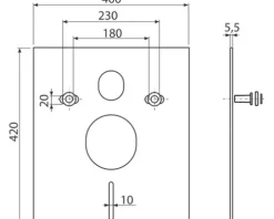 Schallschutz-Set für Wand-WC eckig