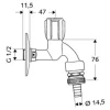 SCHELL Auslaufhahn Auslaufventil COMFORT RV 1/2" AG Rückflussverhinderer Rohrbelüfter chrom 033510699