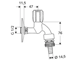 SCHELL Auslaufhahn Auslaufventil COMFORT RV 1/2" AG Rückflussverhinderer Rohrbelüfter chrom 033510699