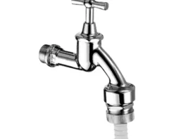 SCHELL Auslaufhahn Auslaufventil mit Knebelgriff 1/2" AG Rückflussverhinderer Fettkammeroberteil Rohrbelüfter chrom 034170699