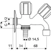 SCHELL Kombi-Auslaufventil COMFORT Schlauchverschraubung 1/2" chrom 035620699